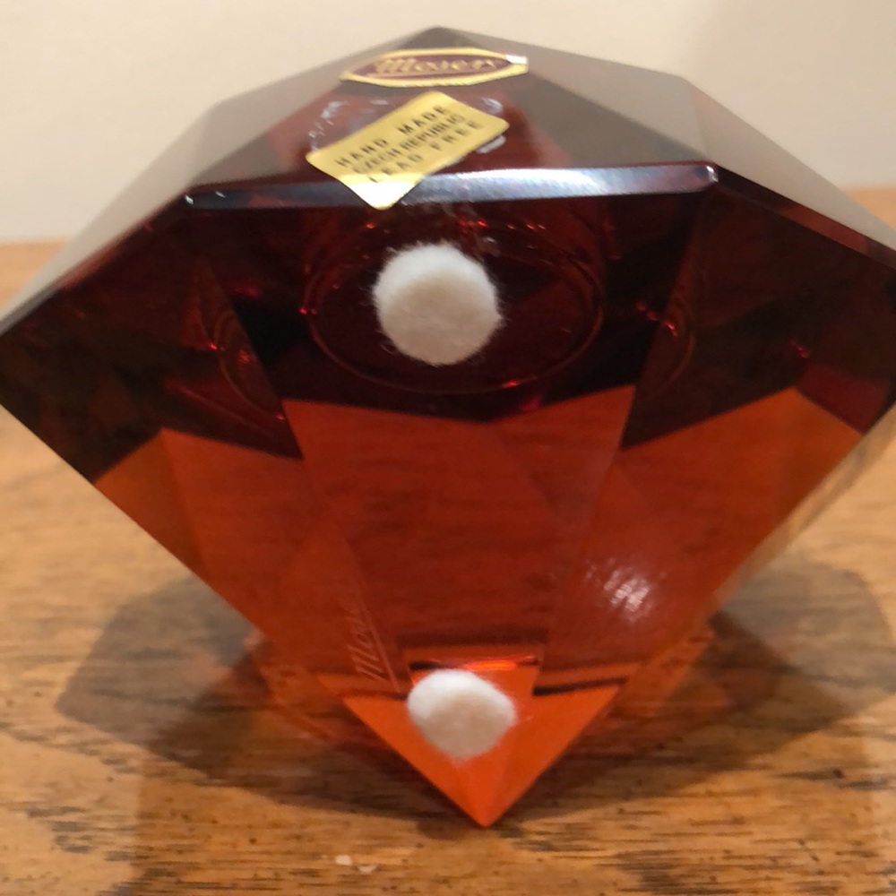 Moser Red Crystal Clock - Picture 5 of 7